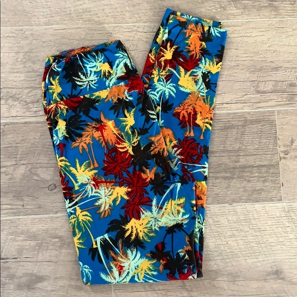 Tropical print super soft leggings - Picture 1 of 2